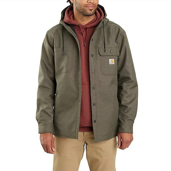 Carhartt Men's L Rain Defender Relaxed Fit Heavyweight Hooded Jacket - Picture 1 of 6